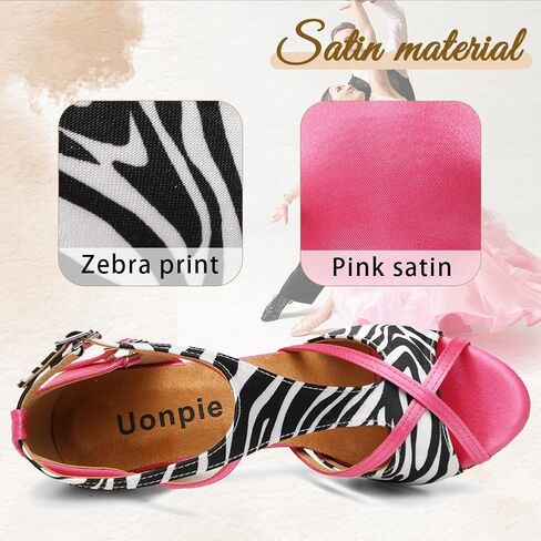 Latin Dance Shoes for Women Ballroom Salsa Shoes with Animal Print in Saudi Arabia