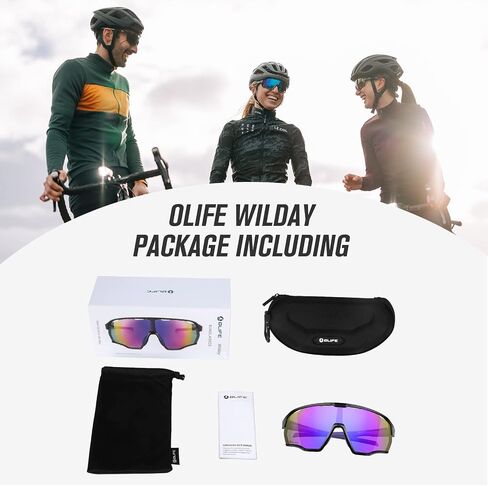 Wilday Cycling Sunglasses for Men and Women, UV400 Protection Sports Sunglasses with Fashion Style in Saudi Arabia