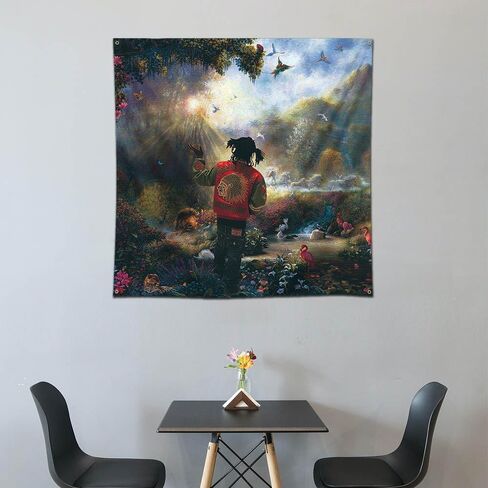 مور مغني الراب نسيج مضحك ميمي نسيج كبير المغني كيف راية في حديقة عدن نسيج الجدار شنقا العلم (3x3ft، 150D بولي HD الطباعة) لديكور جدار المرآب النوم in Kuwait