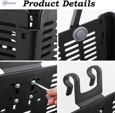 سلة أمامية للدراجة قابلة للطي، سلة دراجة خلفية قابلة للطي قابلة للفصل مع مقابض، إطلاق سريع، سهلة التركيب على المقود الأمامي لملحقات الدراجة الجبلية وسلة إطار الدراجة in Kuwait