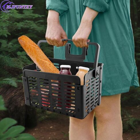 سلة أمامية للدراجة قابلة للطي، سلة دراجة خلفية قابلة للطي قابلة للفصل مع مقابض، إطلاق سريع، سهلة التركيب على المقود الأمامي لملحقات الدراجة الجبلية وسلة إطار الدراجة in Kuwait