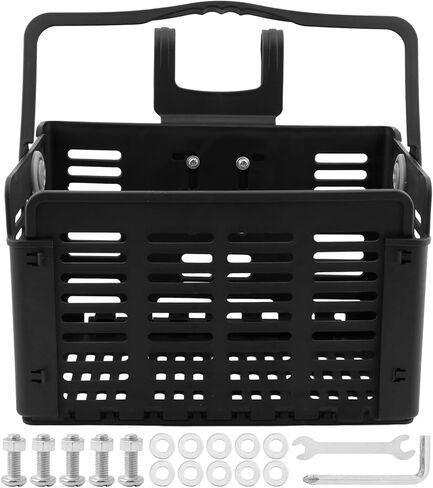 سلة أمامية للدراجة قابلة للطي، سلة دراجة خلفية قابلة للطي قابلة للفصل مع مقابض، إطلاق سريع، سهلة التركيب على المقود الأمامي لملحقات الدراجة الجبلية وسلة إطار الدراجة in Kuwait