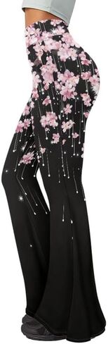 Irisjudy Women Flare Leggings Skulls Elastic High Waist Bootcut Yoga Pants Bell Bottom Camouflage Flared Sweatpants for Women in Kuwait