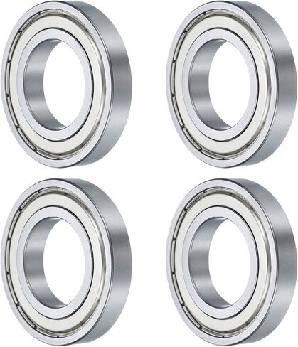 uxcell 4 Pcs 16005-2Z Deep Groove Ball Bearing, 25mm x 47mm x 8mm High Carbon Chrome Steel Z3 Double Rubber Sealed Bearing (ABEC3) in Saudi Arabia