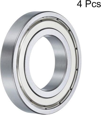 uxcell 4 Pcs 16005-2Z Deep Groove Ball Bearing, 25mm x 47mm x 8mm High Carbon Chrome Steel Z3 Double Rubber Sealed Bearing (ABEC3) in Saudi Arabia