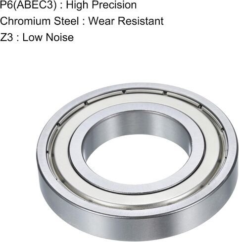 uxcell 4 Pcs 16005-2Z Deep Groove Ball Bearing, 25mm x 47mm x 8mm High Carbon Chrome Steel Z3 Double Rubber Sealed Bearing (ABEC3) in Saudi Arabia