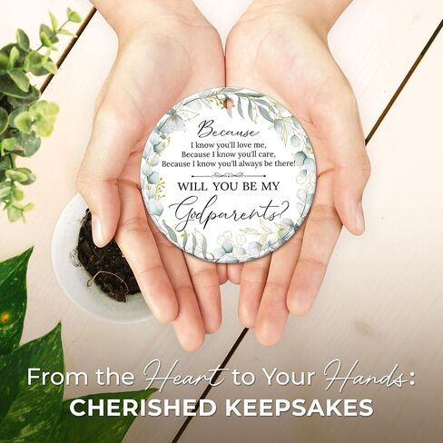 Godparents Proposal Gift - Will You Be My Godparents Ornament 2024 - Godparent Gifts from Godchild - Baptism Gifts for Godparents, Catholic Godparent Present Ideas - Ceramic Ornament Keepsake in Saudi Arabia