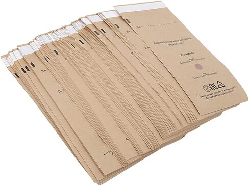 100Pcs Self Sealing Cleaning Pouch, Disposable Cleaning Paper Bags for Encapsulating Dental Tools and Nail Art Supplies(100x200mm / 3.9x7.9in) in Saudi Arabia