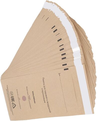 100Pcs Self Sealing Cleaning Pouch, Disposable Cleaning Paper Bags for Encapsulating Dental Tools and Nail Art Supplies(100x200mm / 3.9x7.9in) in Saudi Arabia
