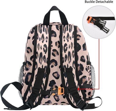 Leopard Print Cheetah Pink Backpack for Toddlers, Kid's Backpack School Bag for Boys Girls Kindergarten Preschool Bag One Size in Saudi Arabia