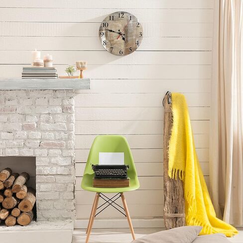 ساعة حائط مستديرة من بريتيمز، ساعة حائط صامتة غير موقوتة تعمل بالبطارية 10 بوصة، ديكور منزلي بني بيج ورمادي معاصر لغرفة المعيشة والمطبخ وغرفة النوم والمكتب in Kuwait