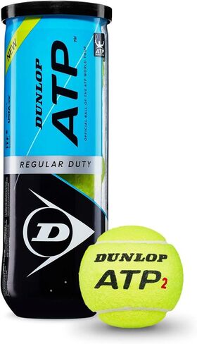 DUNLOP ATP Super Premium Regular Duty Tennis Balls - Best for Clay and Indoor Courts - 3 Ball Can (24 Cans = 1 Case) in Saudi Arabia