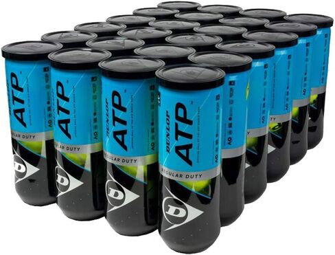 DUNLOP ATP Super Premium Regular Duty Tennis Balls - Best for Clay and Indoor Courts - 3 Ball Can (24 Cans = 1 Case) in Saudi Arabia