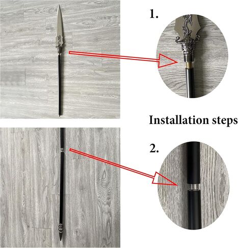 رمح أفرلورد مقاس 78.5 بوصة رمح فنون الدفاع عن النفس ذو شرابة حمراء رمح تشاو يون مجموعة ثمانية عشر سلاحًا تقليديًا غير مفتوحة in Kuwait