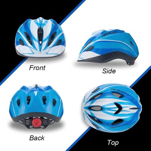 Kids Bike Helmet with LED Rear Light Kids Sports Protective Gear Set Elbow Pads Knee Pads Wrist Guards for Boys Girls Cycling Skateboard Scooter Rollerblading Toddler Helmet for Kids 3+ in Saudi Arabia