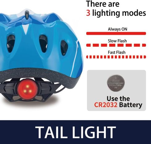 Kids Bike Helmet with LED Rear Light Kids Sports Protective Gear Set Elbow Pads Knee Pads Wrist Guards for Boys Girls Cycling Skateboard Scooter Rollerblading Toddler Helmet for Kids 3+ in Saudi Arabia