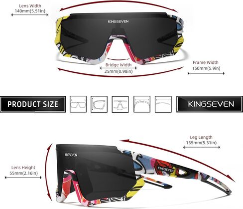 KINGSEVEN Polarized Cycling Sunglasses Men Women Mtb Bicycle Glasses UV400 Protection Sports Sunglasses KLS910 in Saudi Arabia
