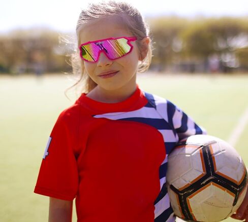 نظارات شمسية X-TIGER للأطفال مستقطبة للشباب نظارات البيسبول للأطفال من عمر 8 إلى 14 عامًا للأولاد والبنات UV400 نظارات رياضية لركوب الدراجات اللينة in Kuwait