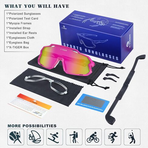 نظارات شمسية X-TIGER للأطفال مستقطبة للشباب نظارات البيسبول للأطفال من عمر 8 إلى 14 عامًا للأولاد والبنات UV400 نظارات رياضية لركوب الدراجات اللينة in Kuwait