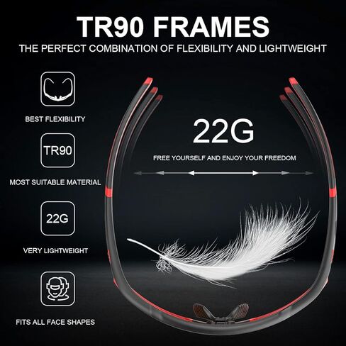 نظارات ركوب الدراجات X-TIGER فوتوكروميك للرجال والنساء، نظارات شمسية رياضية شفافة للحماية من الأشعة فوق البنفسجية للجري على الدراجات الجبلية in Kuwait