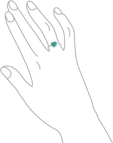 Bling Jewelry Nautical Starfish Stabilized Turquoise Heart Band Ring For Women For Teen Oxidized Sterling Silver December Birthstone in Kuwait