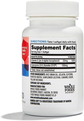 365 by Whole Foods Market, Co Q10 100Mg, 30 Softgels in Saudi Arabia