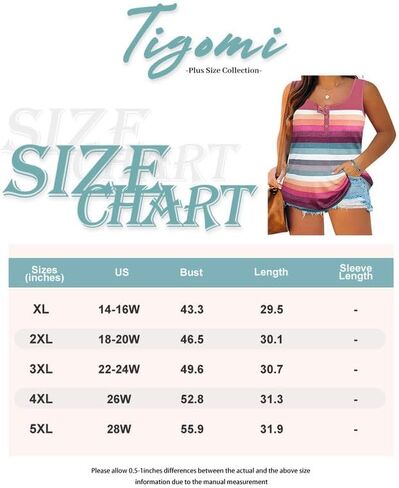 TIYOMI Plus Size Tank Tops for Women Sexy Notch V Neck Sleeveless Tunic Cami Button Flowy Shirts Summer Basic Tank XL-5XL in Saudi Arabia