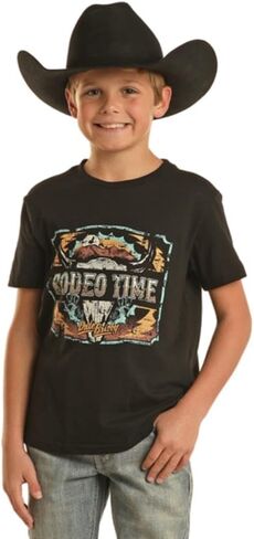 تي شيرت Rock & Roll Denim Dale Brisby Youth ذو رسومات سوداء in Kuwait