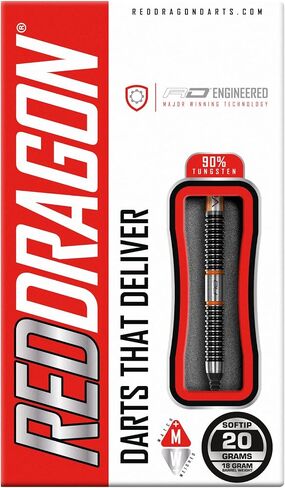 مجموعة RED DRAGON Amberjack 18 Softip Professional 18 Gram Dart مع رحلات جوية وأعمدة in Kuwait
