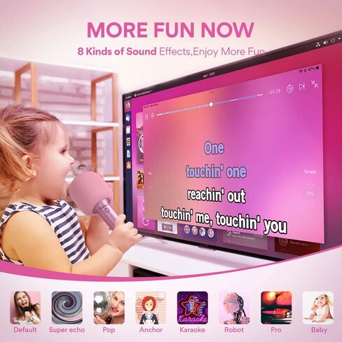 MAONO Wireless Bluetooth Karaoke Microphone, MKP100 3-in-1 Portable Handheld Mic Speaker Machine for Smartphones,Computers, Gift to Family and friends (Red Rose Gold) in Saudi Arabia