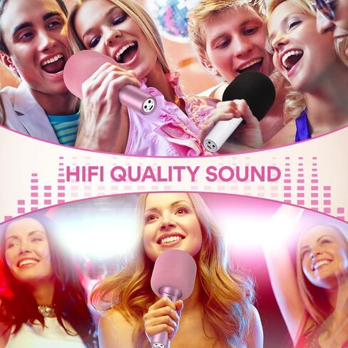 MAONO Wireless Bluetooth Karaoke Microphone, MKP100 3-in-1 Portable Handheld Mic Speaker Machine for Smartphones,Computers, Gift to Family and friends (Red Rose Gold) in Saudi Arabia