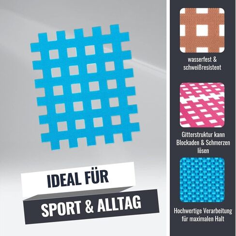Rehband Crosstape 102pcs., Crosspuncture lattice tape sport mix box in different colors and sizes, acupuncture patches for sports and everyday life in Saudi Arabia