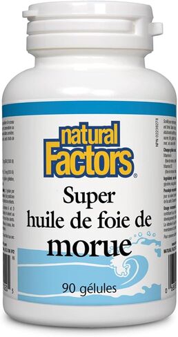 Natural Factors Cod Liver Oil, 90 Capsules in Saudi Arabia