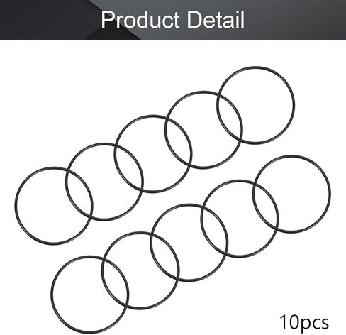 Othmro 10pcs Nitrile Rubber O-Rings, 1.5mm Wire Dia 50mm OD Metric Sealing Nitrile NBR Rubber Washers for Oil or Air Sealing, Professional Plumbing, Car Repair, Air or Gas Connections Black in Saudi Arabia