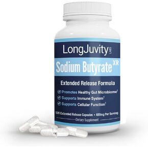 Sodium Butyrate Postbiotic Short Chain Fatty Acid | Extended Release Micro-Granules | 120 Capsules | 300mg per Capsule | Independently Lab Tested for Purity in Saudi Arabia