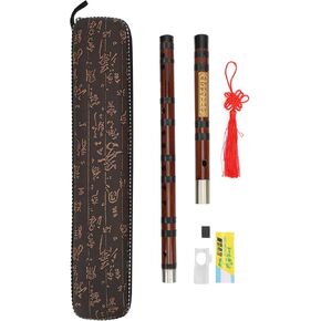 C Key Professional Bamboo Flute Walfront 8 Years Dried Dizi Bitter Bamboo Flute With Golden Embossed Body Flute Film And Solid Flute Film Glue Traditional Chinese Instrument