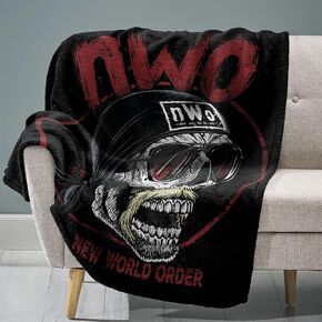 Sleep Squad WWE Hollywood Hogan 60" x 80" Raschel Plush Blanket – Wrestling Legend Super-Soft Throw