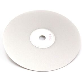 Drilax 6 inch Grit 800 Professional Quality High Density Diamond Coated Flat Lap Lapping Lapidary Wheel Disc Glass Jewelry Polishing Tool Grinding Sharpening Metal Back 1/2 Arbor (Grit800)