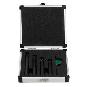 4 Pcs 1/2" Round Shank Indexable Boring Bar Set with TCMT21.51 TCMT110204 Indexable Carbide Inserts, 90 Degree