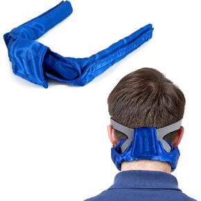 Compatible for Satin CPAP Strap Covers, Breathable CPAP Mask Cushions, Universal CPAP mask liners to Reduce CPAP Mask Strap Pressure and Red Marks Extend CPAP headgear strap covers Useful Life (Blue)