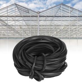 Rubber Seal Strip, Black Universal Greenhouse Rubbers Strip Glass Sealing Line Cable Accessories Supplies for Window Door (18m / 59.1ft)