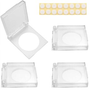 Push Button Cover 4PCS 22mm Adhesive Flat Power Switch Coves Safety Guard Plastic Pushbutton Cap with 16PCS Transparent Double-Sided Colloidal Particles