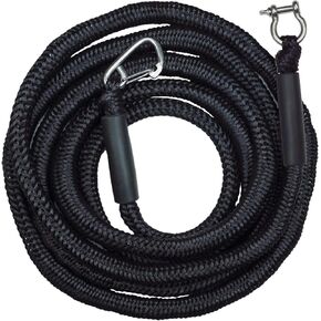 خطوط رصيف بنجي بطول 14 قدم مع خطاف 316SS وإكسسوارات القارب على شكل حرف D للمركبات المائية والقوارب وقوارب الكاياك والتزلج على الماء والقارب العائم والزورق والصنوبر المدمج بالطاقة (أسود، 14 قدم) in Kuwait