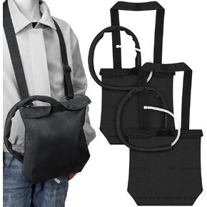 قطعتان من حامل حقيبة تصريف البول وحقيبة القسطرة مع غطاء أنبوب القسطرة وأغطية حقيبة القسطرة بحزام قابل للتعديل للرجال والنساء 2000 مل للسفر القسطرة، أسود in Kuwait