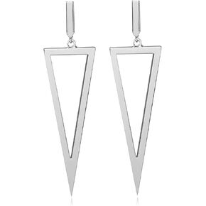 Charm Chic Minimalist Punk Metal Triangle Rectangle Geometry Dangle Drop Earrings For Women Girls Teen Men Costume Jewelry
