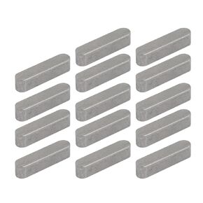 uxcell® 18mmx4mmx4mm 304 Stainless Steel Key Stock Keystock Round Ended 14pcs