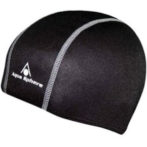 قبعة سباحة للتدريب من البوليستر للأطفال من أكوا سفير، قبعة سهلة جونيور باللون الأسود in Kuwait