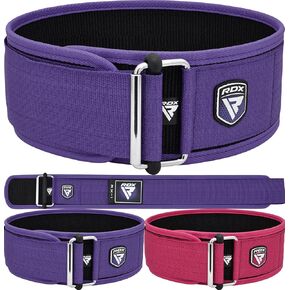 RDX Women Weight Lifting Belt 4" Adjustable Back Lumbar Support Bodybuilding, Powerlifting Strength Training Core Exercise Fitness Workout Squats Deadlifts,Ladies Home Gym Equipment