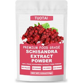 Premium Schisandra Extract 10:1 Powder, 100% Natural Powder, No GMO, No Additives, Vegan
