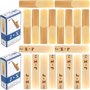 20Pcs Alto Saxophone Sax Reeds 2.0/2.5/3.0 Bamboo Alto Sax Reeds for Alto Saxophon Sax (Strength 2)